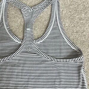 Lululemon | Cool Racerback Tank II | Hyper Stripe White & Black
